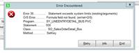 S/O Lines error